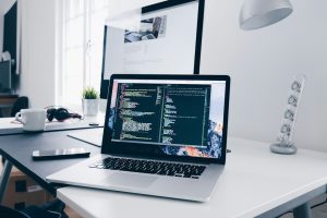 Laptop workspace used for software automation and integrations
